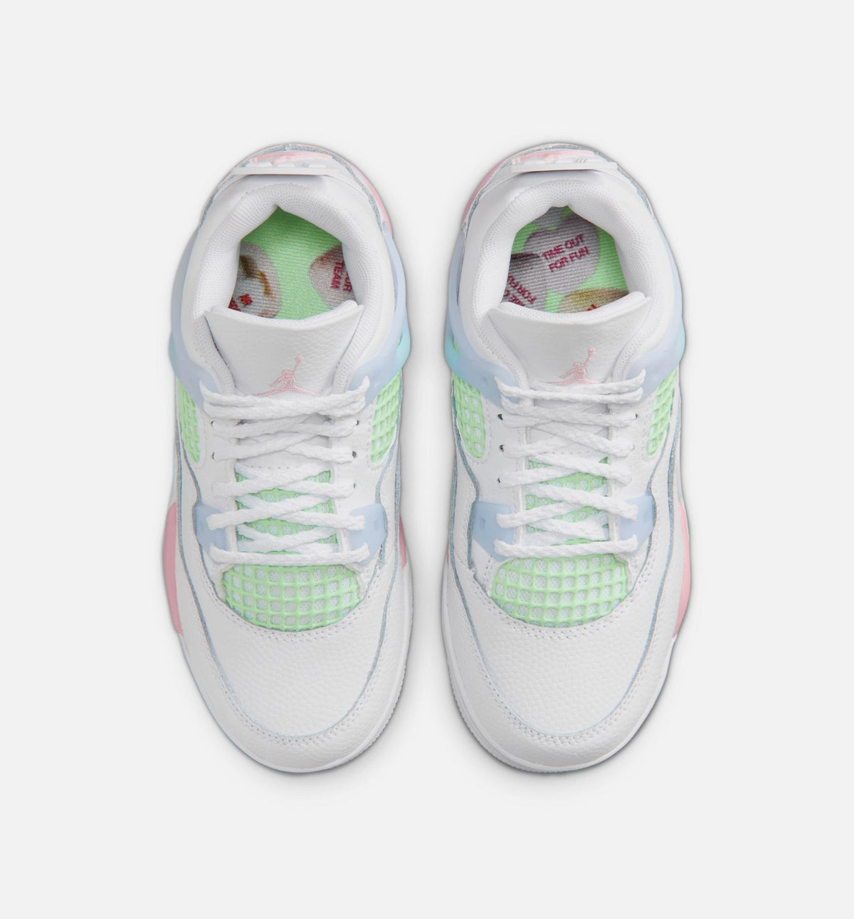 Air Jordan 4 Retro Medium Soft Pink Preschool - White/Medium Soft Pink/Half Blue