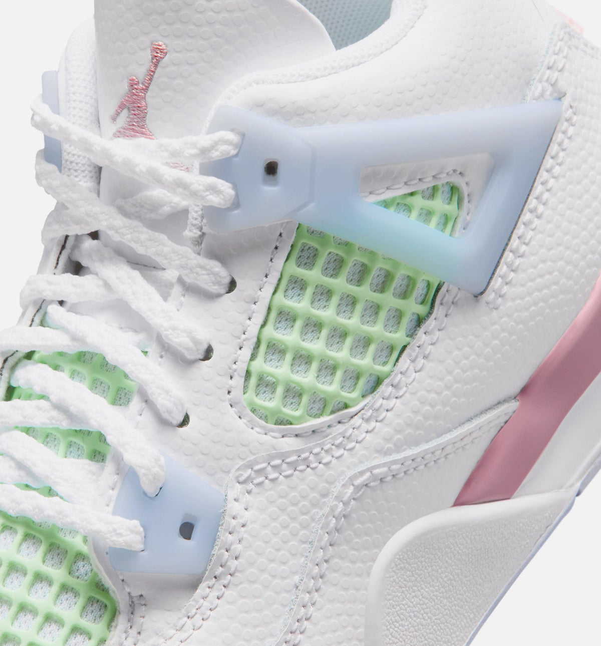 Air Jordan 4 Retro Medium Soft Pink Preschool - White/Medium Soft Pink/Half Blue