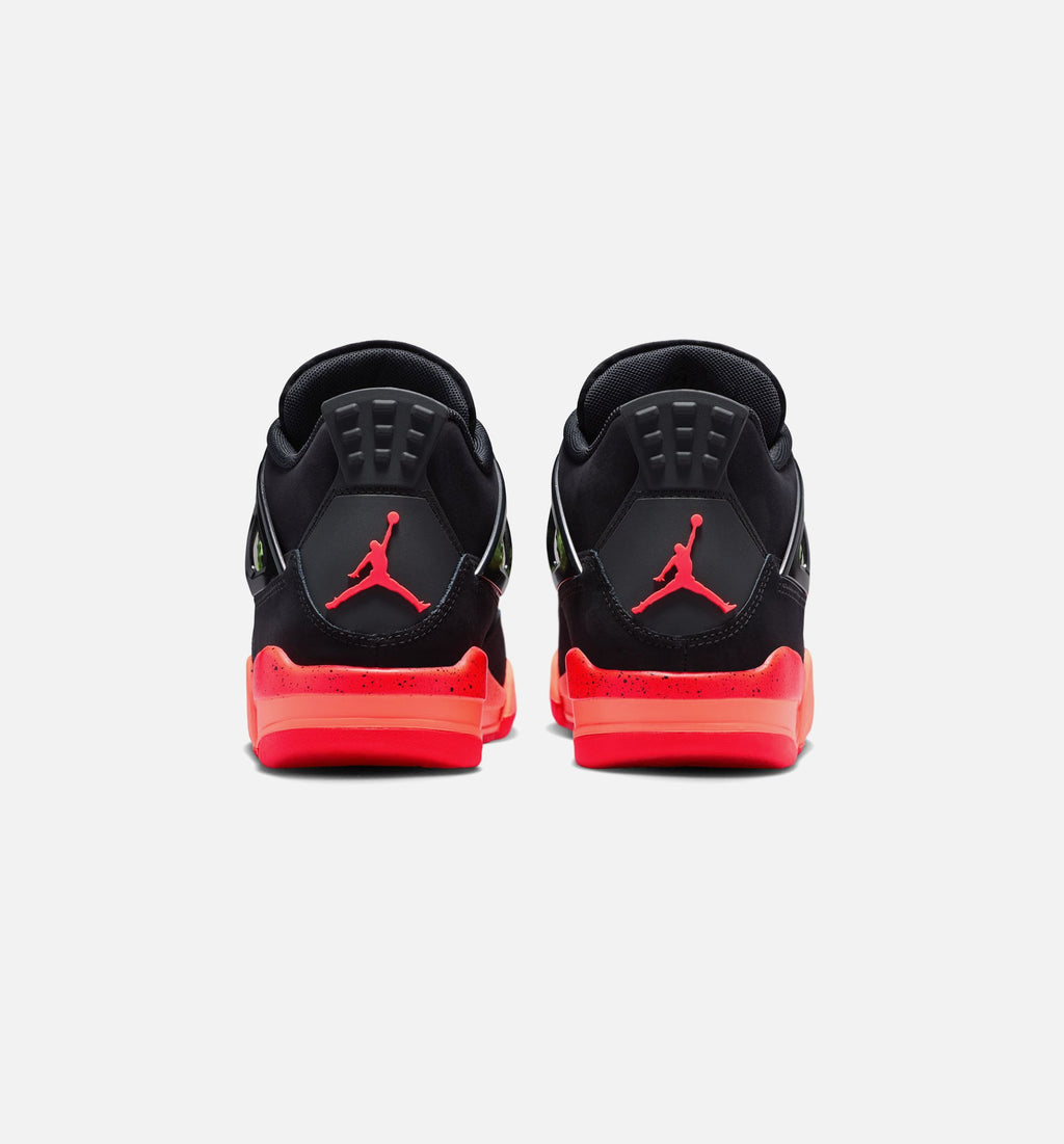 Air Jordan 4 Retro Black Infrared 23 Grade School - Black/Infrared 23/Bright Mango