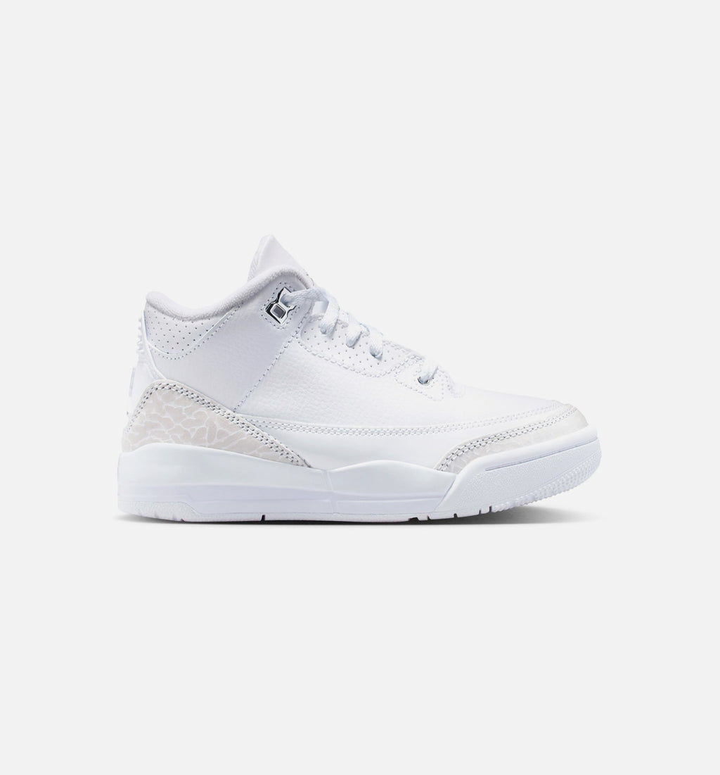 Air Jordan 3 Retro Preschool - White/Metallic Silver