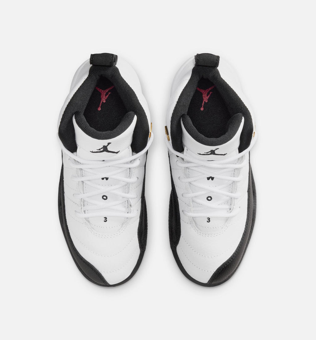 Air Jordan 12 Retro Taxi Preschool - White/Black/Taxi