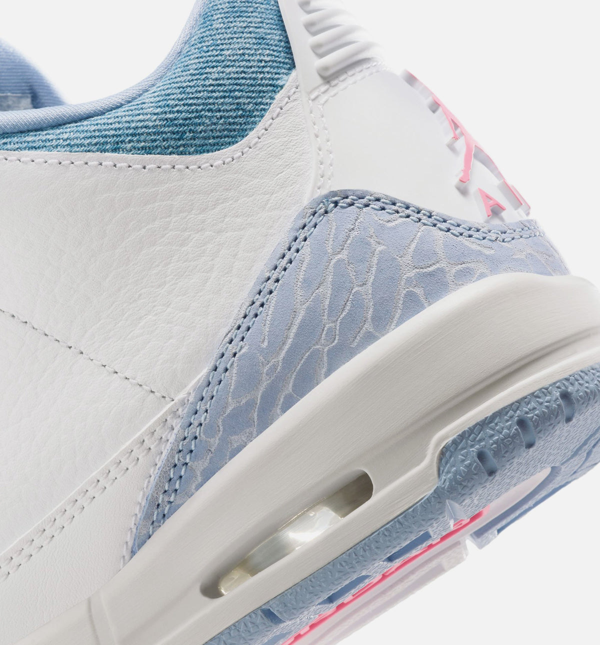 Air Jordan 3 Retro Cobalt Bliss Grade School - White/Cobalt Bliss/Football Grey/Pink Glow