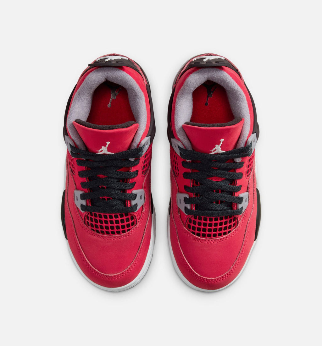 Air Jordan 4 Retro Toro Bravo Preschool - Fire Red/White/Black/Cement Grey