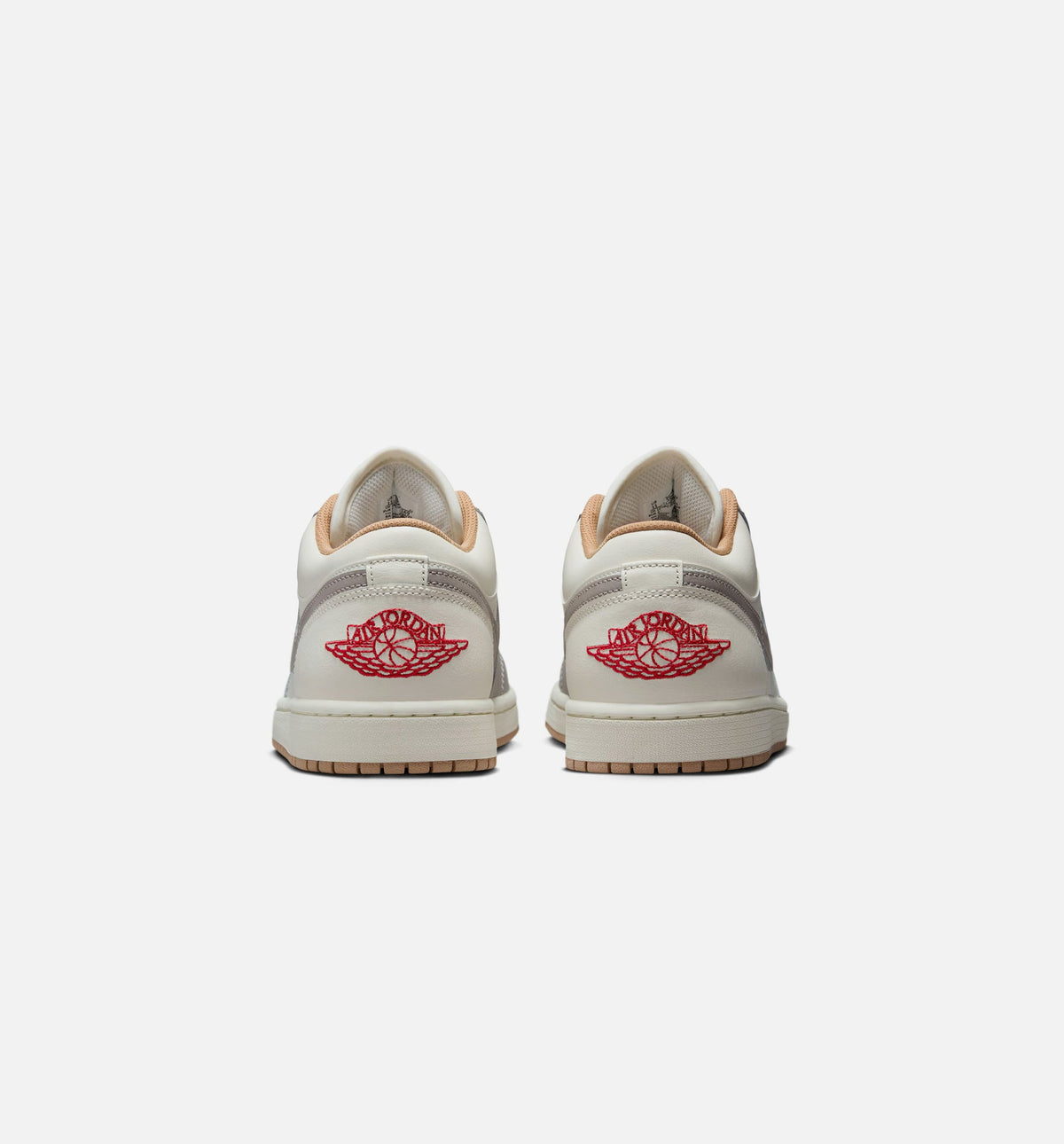 Air Jordan 1 Low Men's Lifestyle Shoe - Sail/Fire Red/College Grey/Hemp