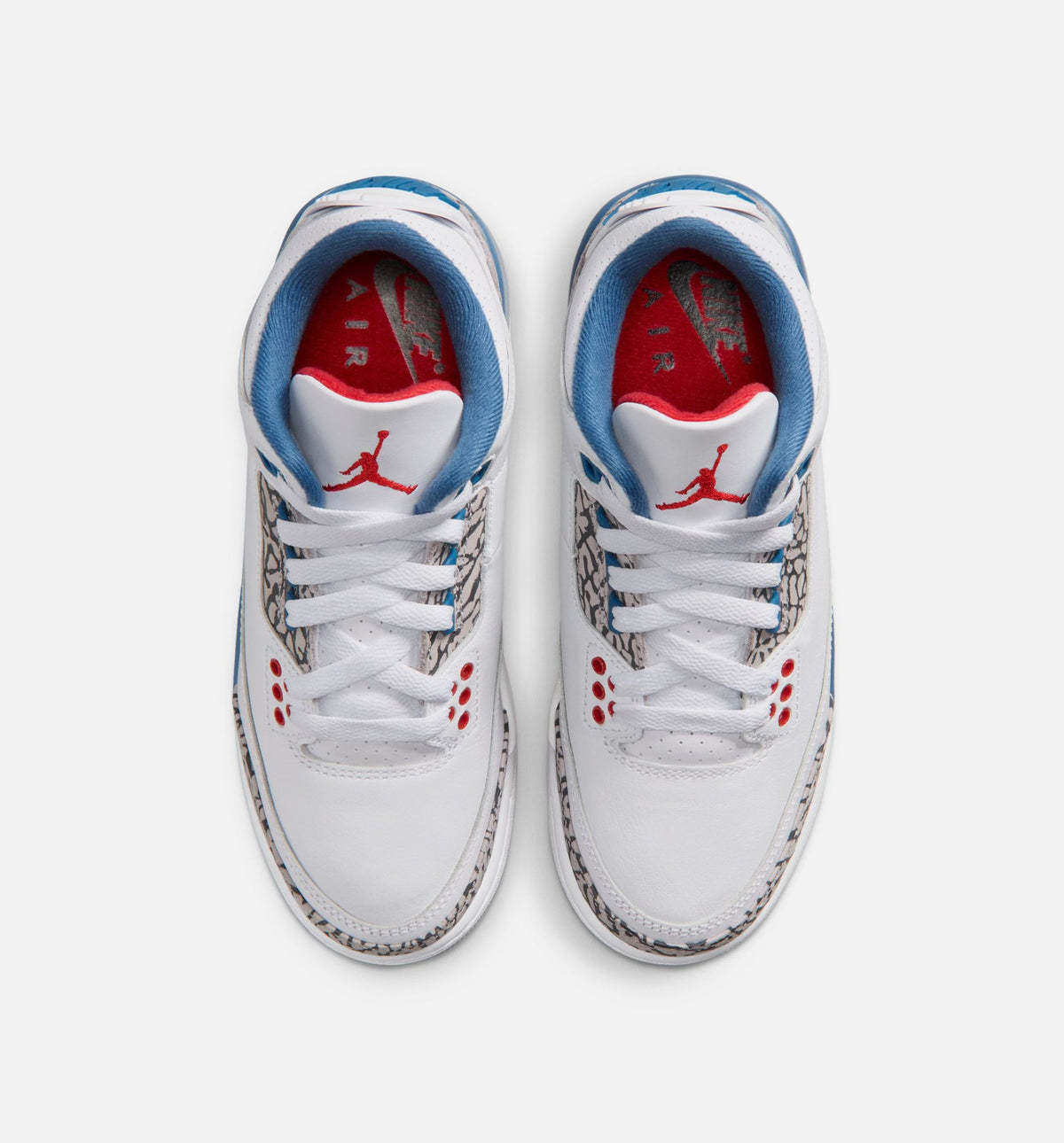 Air Jordan 3 Retro OG True Blue Grade School - White/Fire Red/True Blue