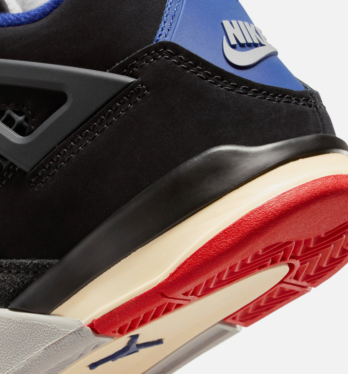 Air Jordan 4 Retro Rare Air Preschool - Black/Fire Red/Deep Royal Blue