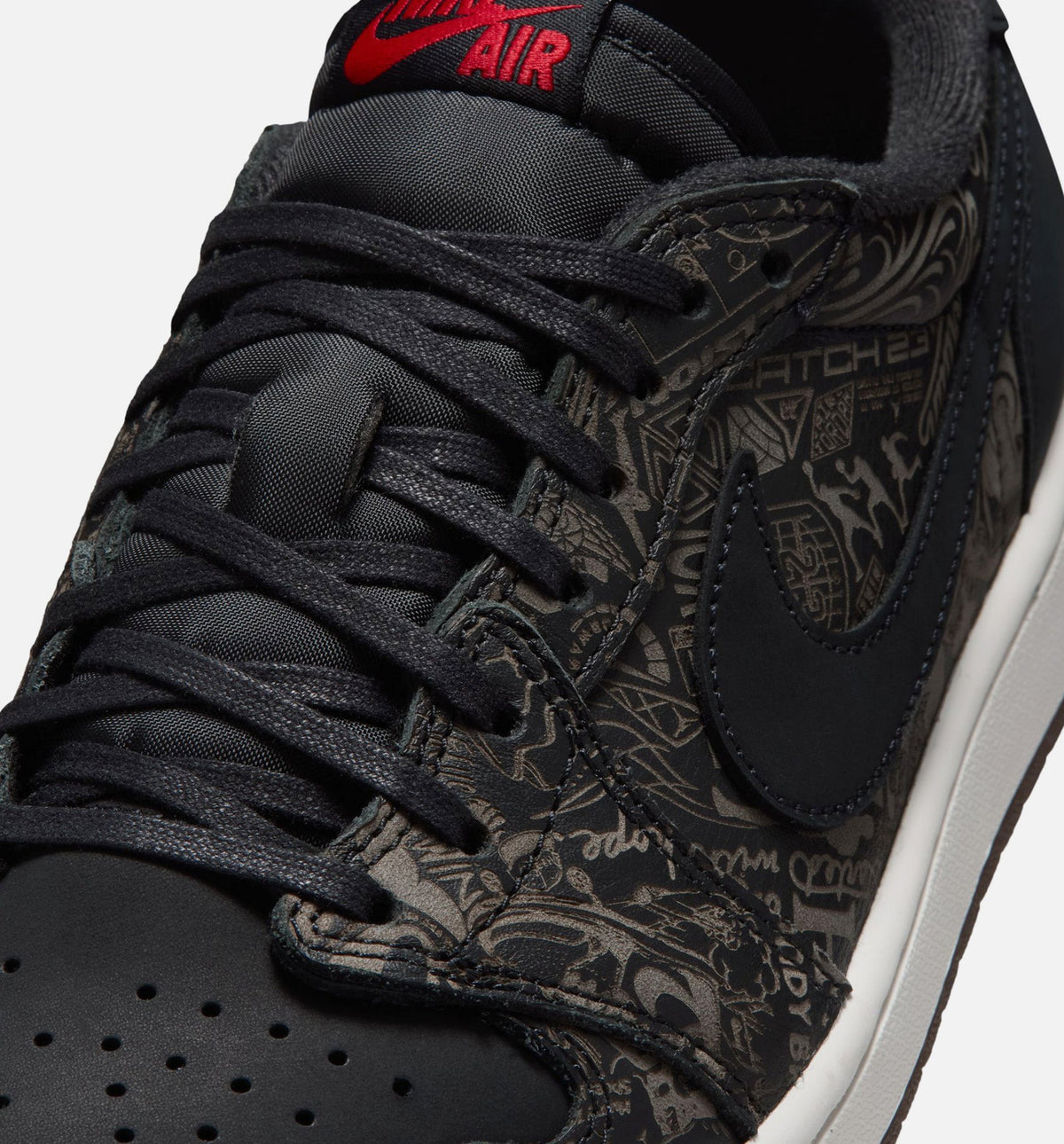 Air Jordan 1 Retro Low OG Laser Men's Lifestyle Shoe - Black/Varsity Red/Summit White