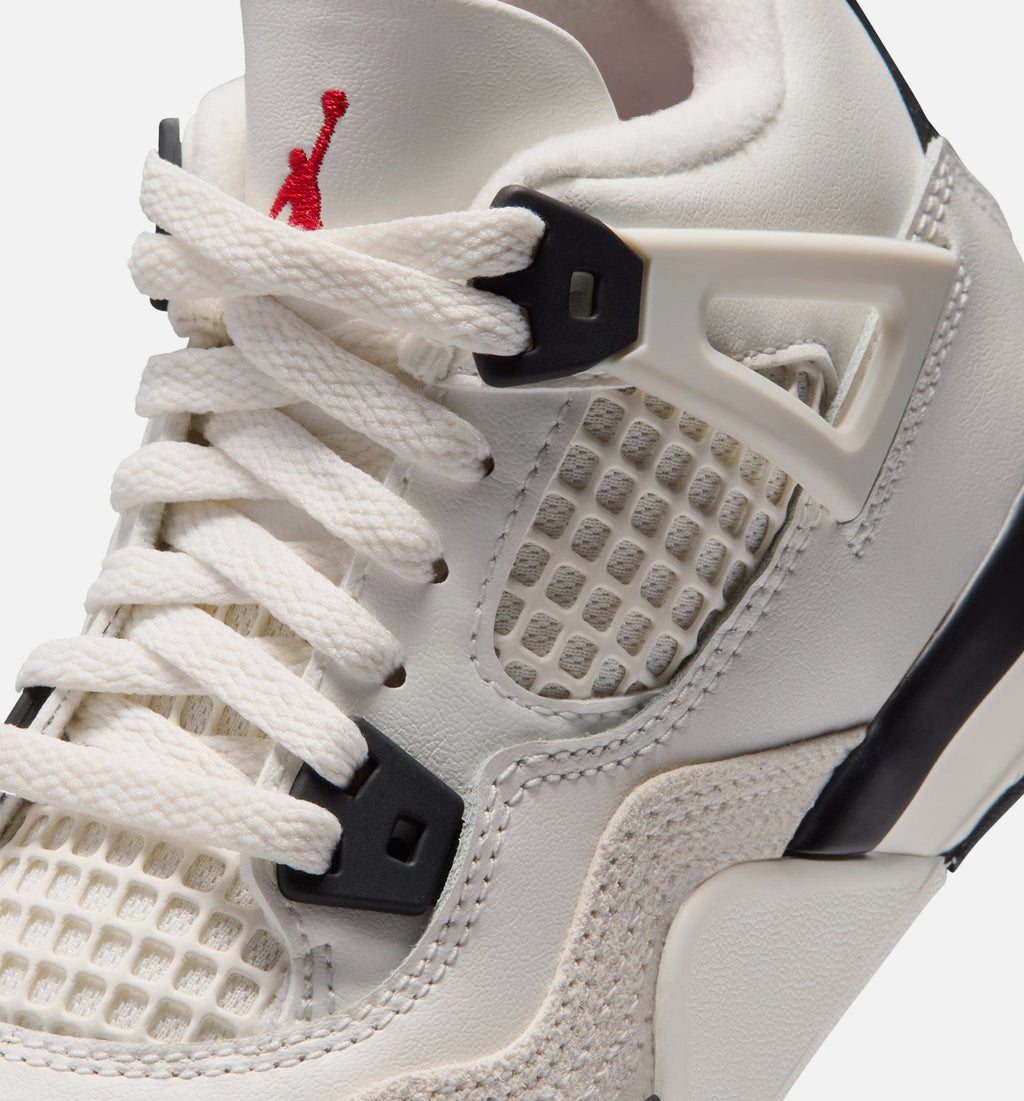 Air Jordan 4 Retro Flight Club Preschool - Sail/Black/University Red