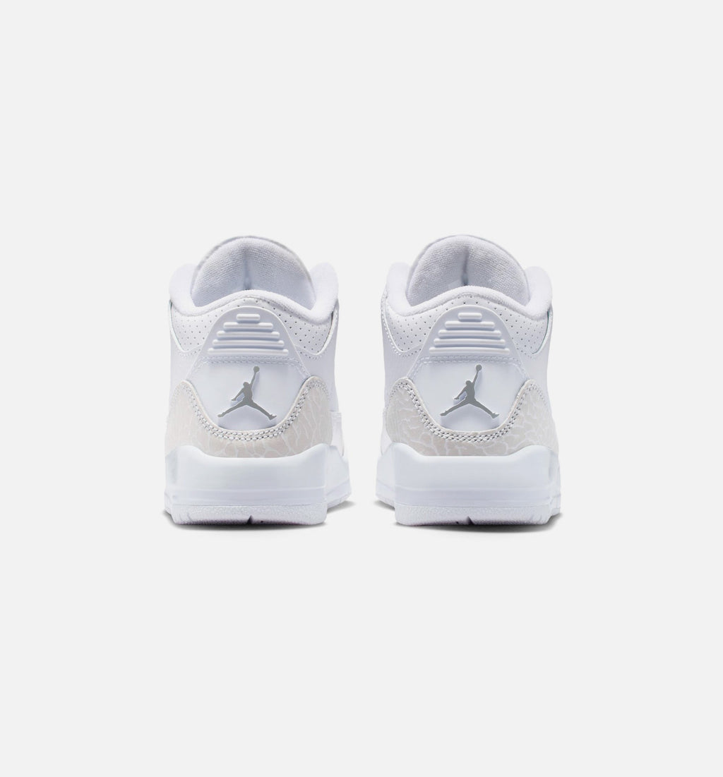 Air Jordan 3 Retro Preschool - White/Metallic Silver