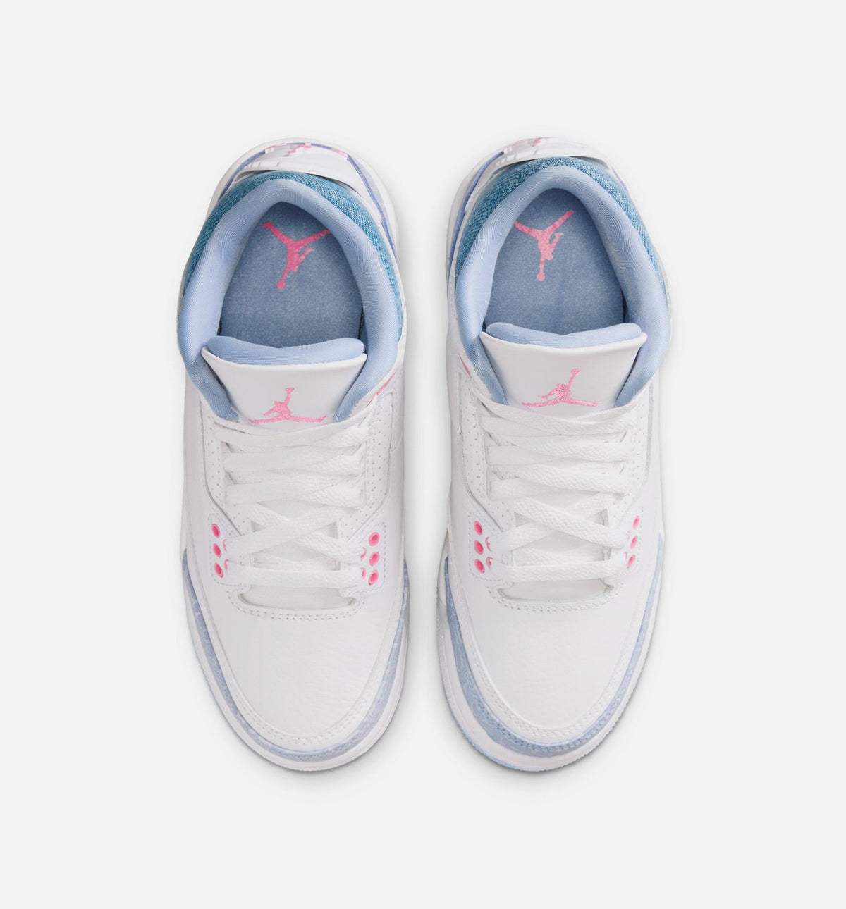 Air Jordan 3 Retro Cobalt Bliss Grade School - White/Cobalt Bliss/Football Grey/Pink Glow