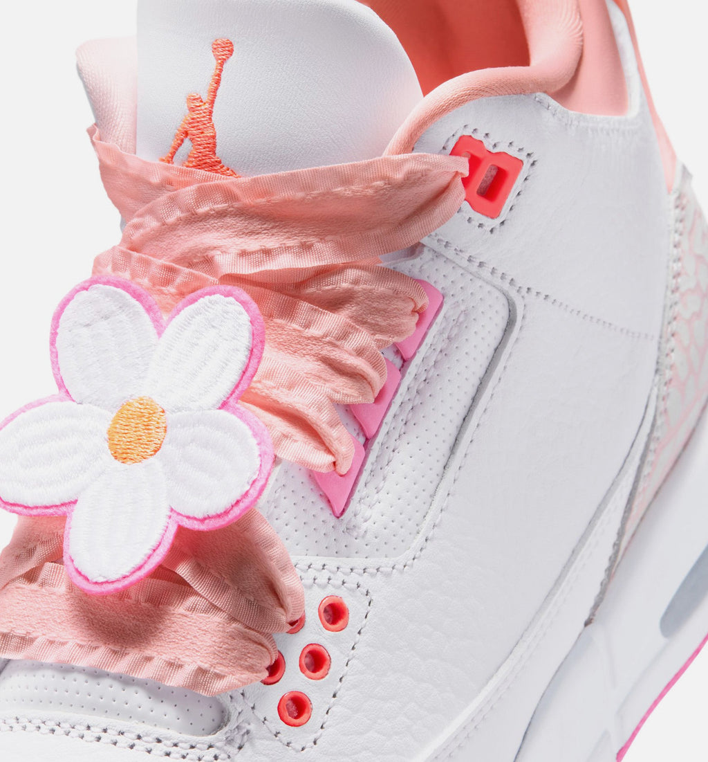 Air Jordan 3 Retro Spring Flowers Grade School - Pearl Pink/Pink Bloom/Pink Glow/Hyper Orange