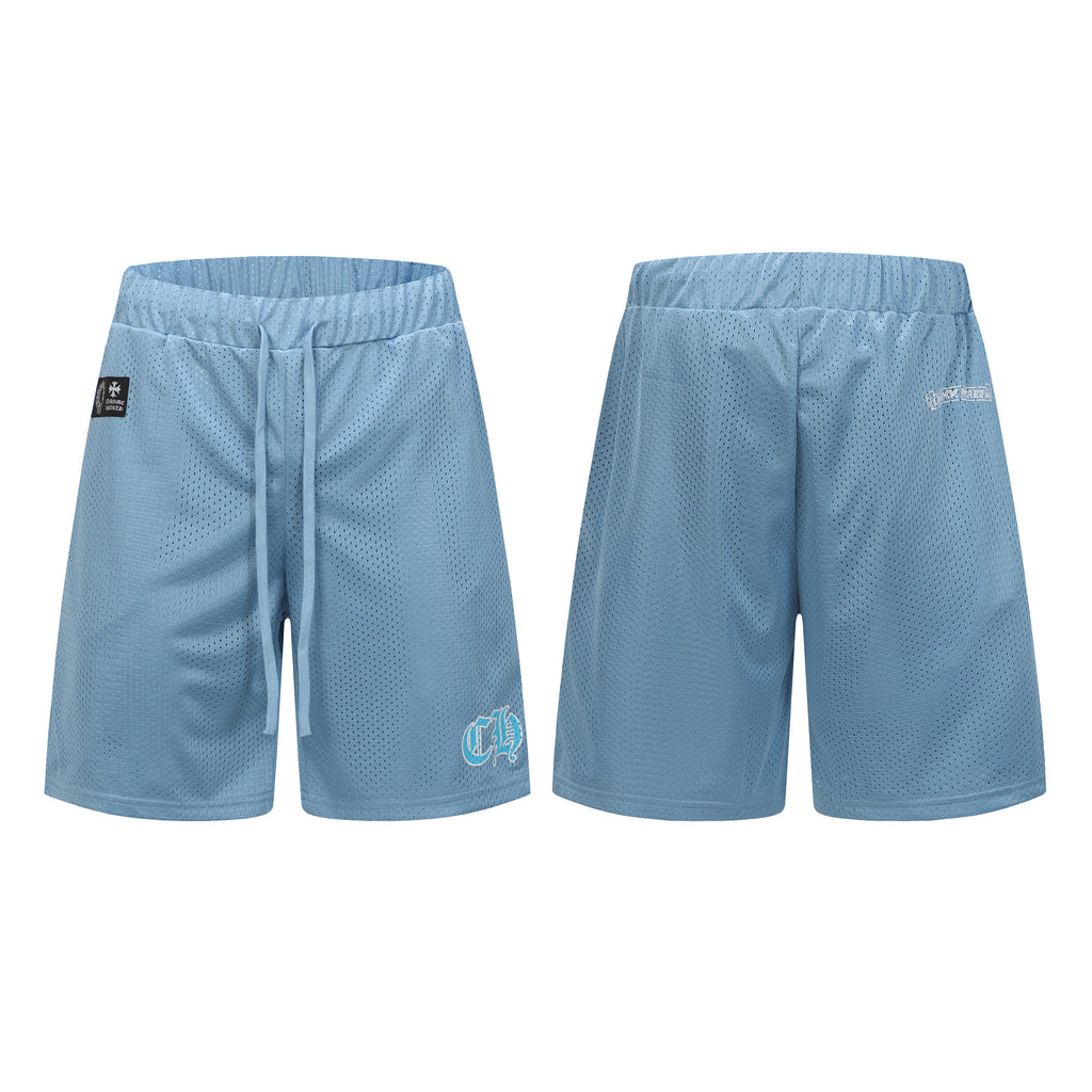 Chrome Hearts Sports Mesh Varsity Shorts Blue
