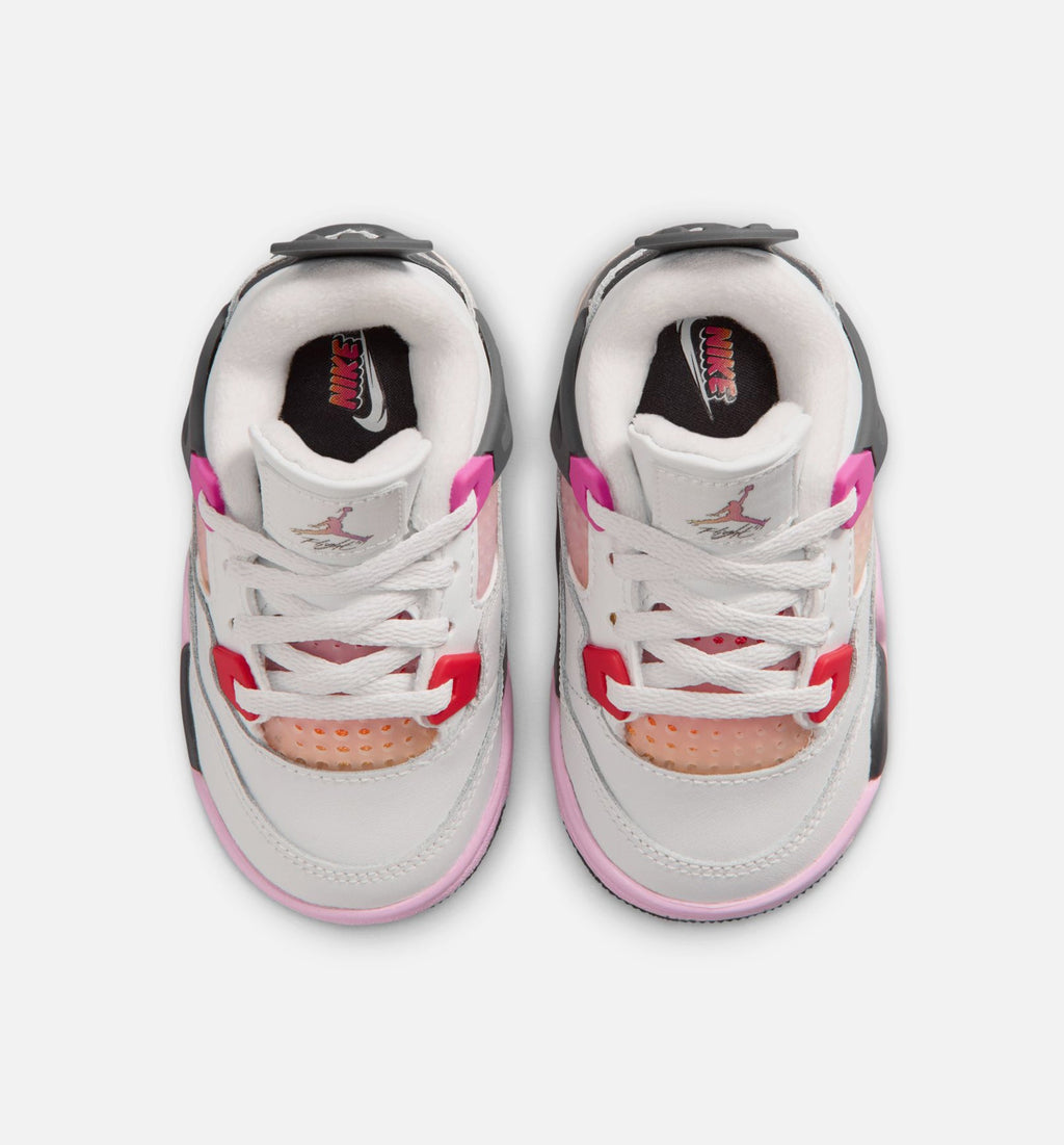 Air Jordan 4 Retro Comic Infant/Toddler - Off White/Fire Pink/Anthracite