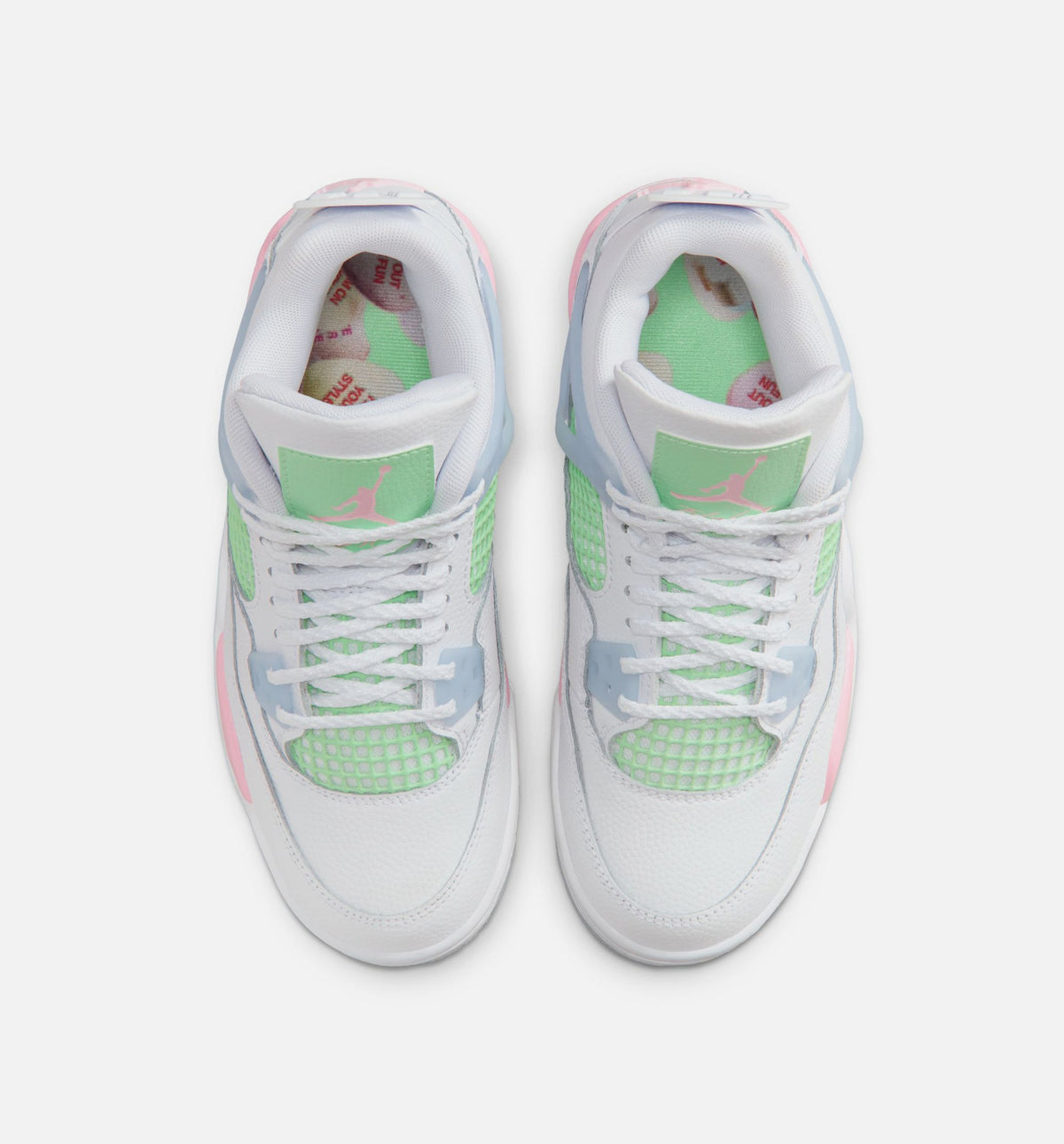 Air Jordan 4 Retro Medium Soft Pink Grade School - White/Medium Soft Pink/Half Blue