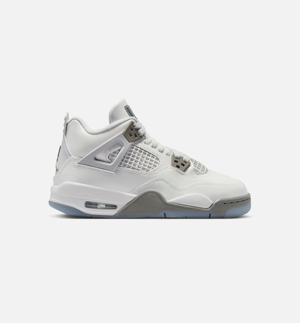 Air Jordan 4 Retro Blue Chill Grade School - Photon Dust/Blue Chill/Flat Pewter/White/Blue Tint