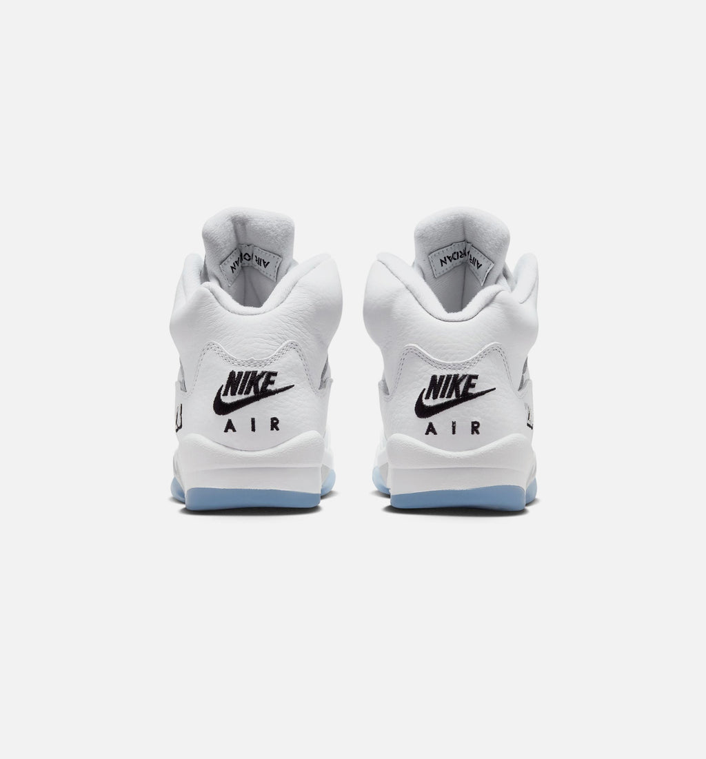 Air Jordan 5 Retro OG White Metallic Grade School - White/Black/Metallic Silver