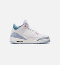 Air Jordan 3 Retro Cobalt Bliss Grade School - White/Cobalt Bliss/Football Grey/Pink Glow