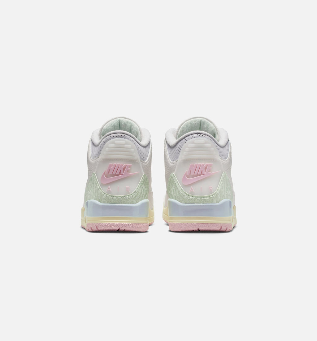 Air Jordan 3 Retro Men's Lifestyle Shoe - Sail/Jade Aura/Aura/Iced Carmine