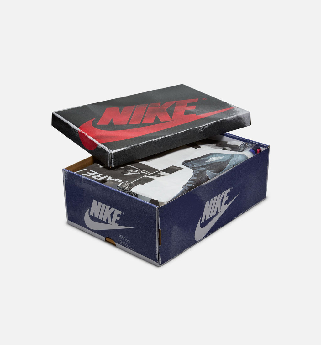 Air Jordan 1 Retro High OG Rare Air Men's Lifestyle Shoe - White/Black/Neutral Grey/Deep Royal Blue