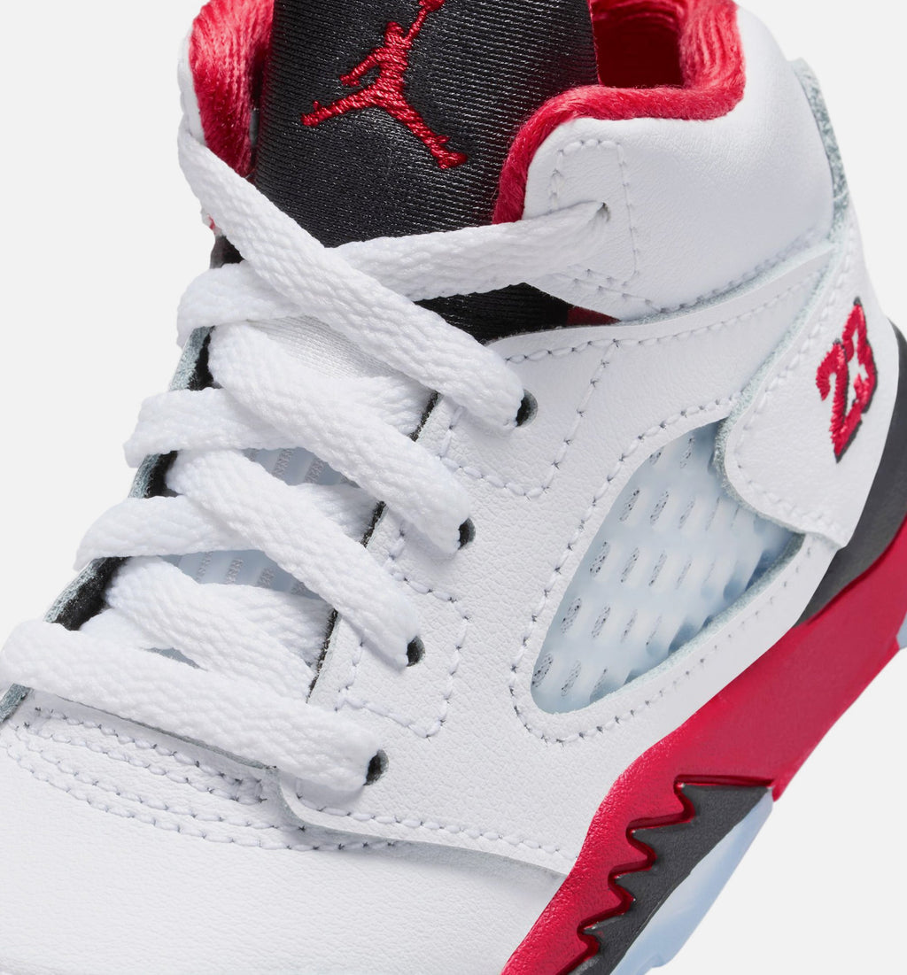 Air Jordan 5 Retro Fire Red Infant/Toddler - Fire Red/White