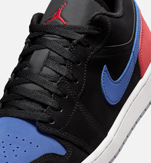 Air Jordan 1 Low Men's Lifestyle Shoe - Black/Summit White/True Blue/Varsity Red