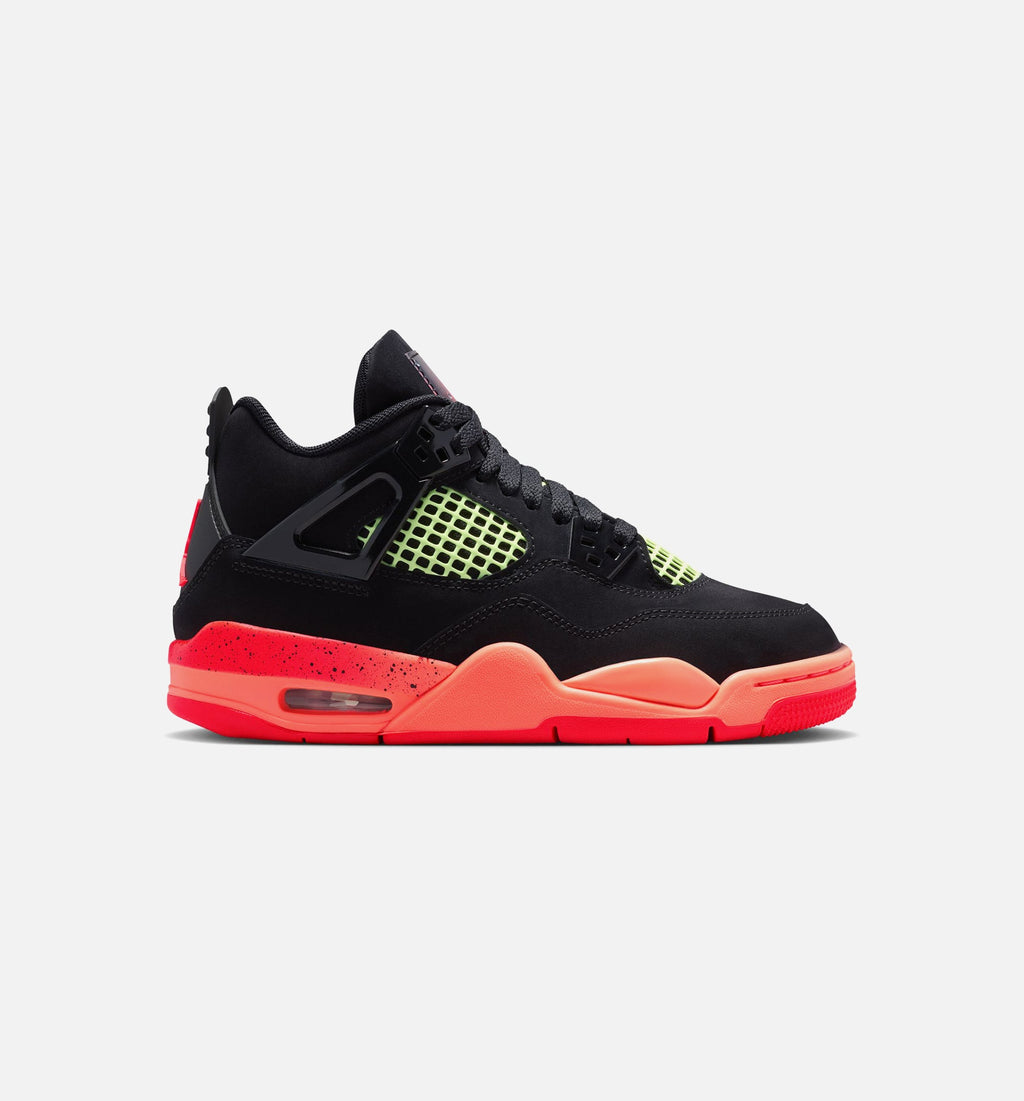 Air Jordan 4 Retro Black Infrared 23 Grade School - Black/Infrared 23/Bright Mango