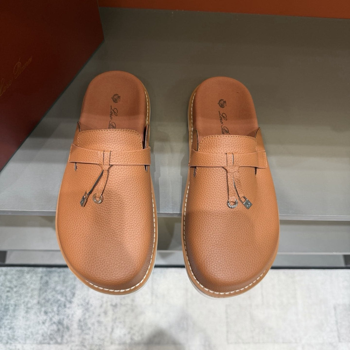 Loro Piana Textured Mule Loafers