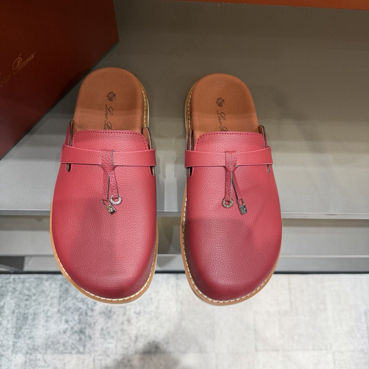 Loro Piana Textured Mule Loafers